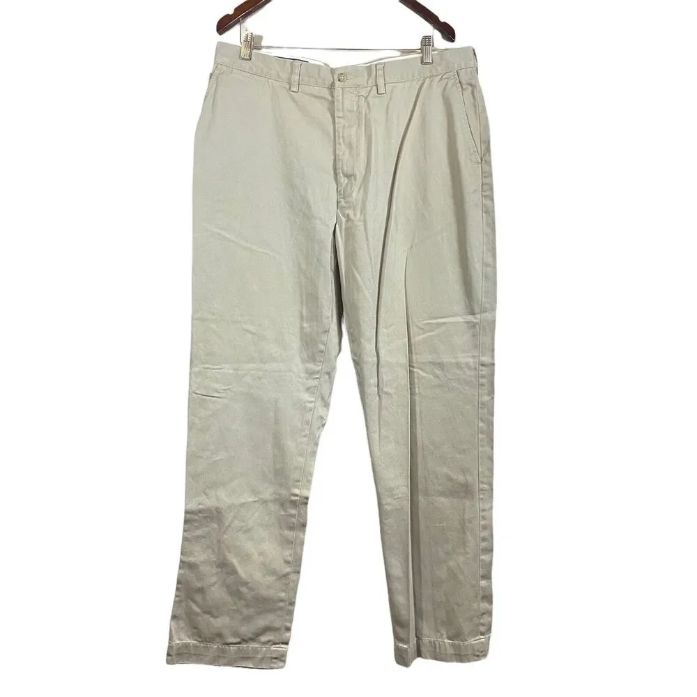 Polo Ralph Lauren Khaki Classic Chino Cotton Prospect Pants Men's Size 38 x 34